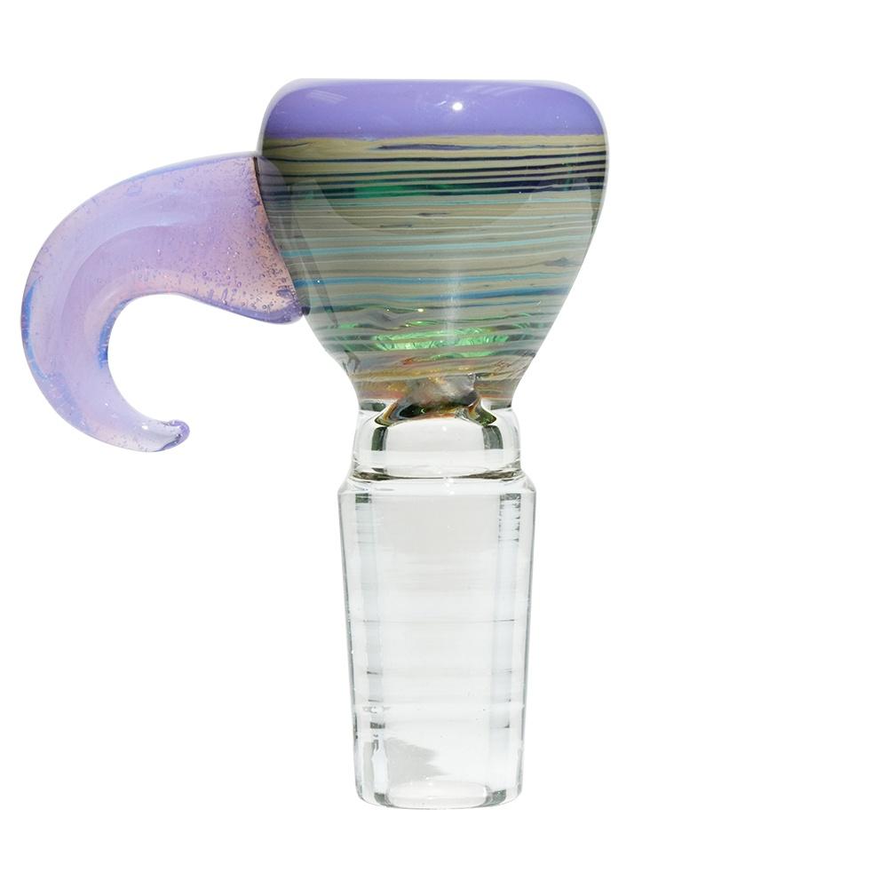 iDab Glass Horn Handle Worked 14mm Bowl Slide