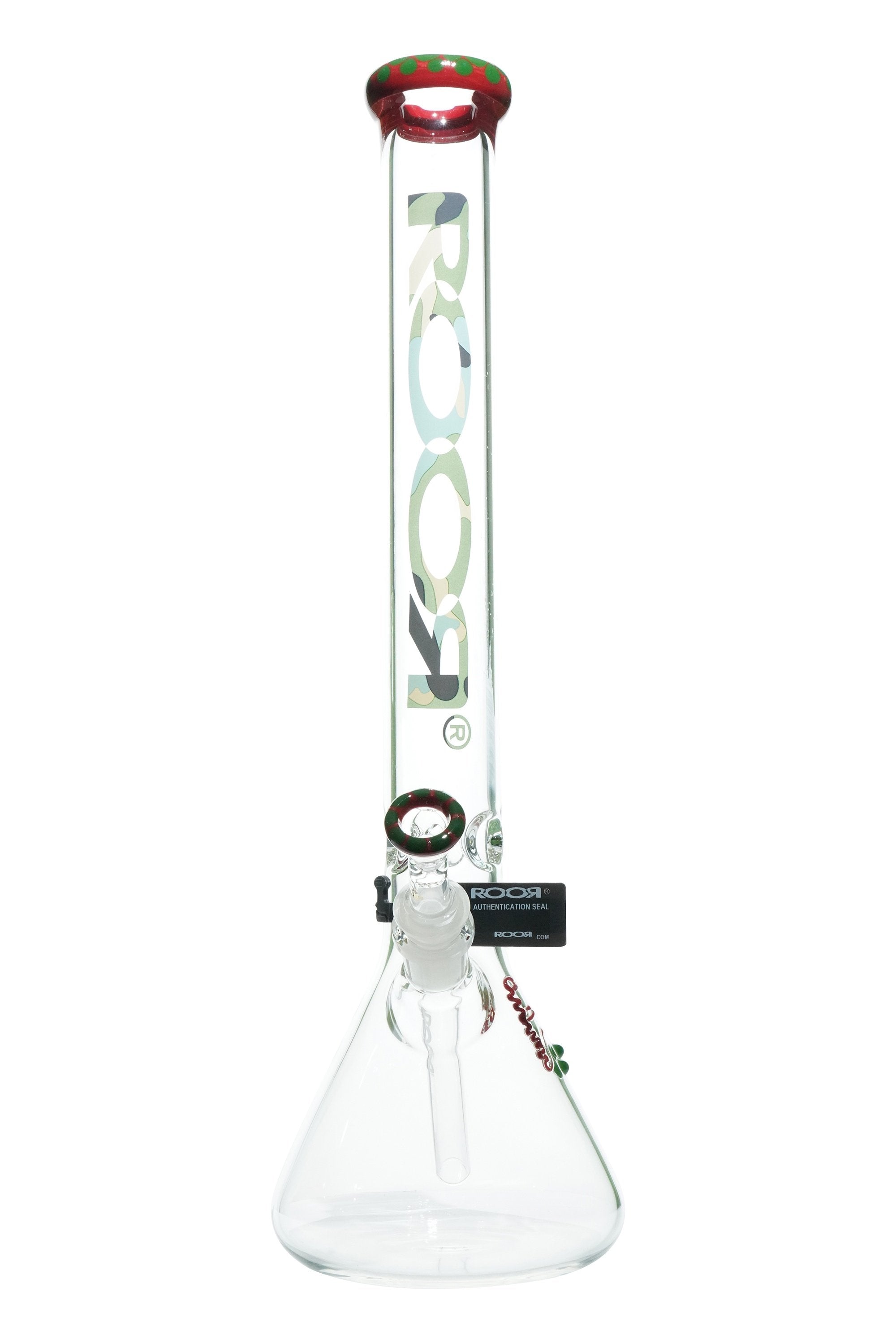 ROOR Red Spotted Green Lip / Camo Label 18"