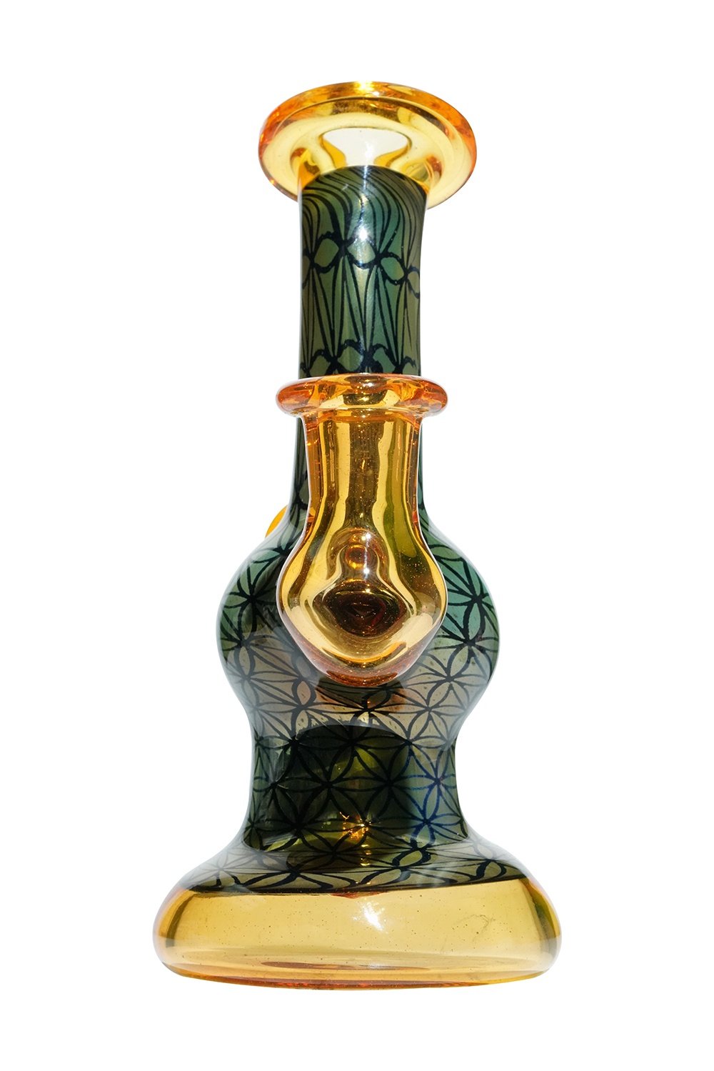 Pi Glass Flower Pattern Gold Rig