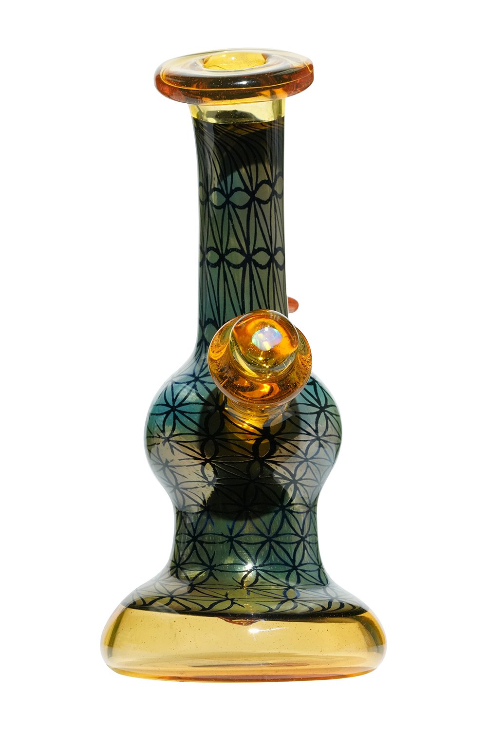 Pi Glass Flower Pattern Gold Rig