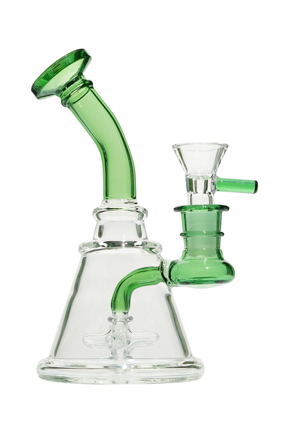 Mini Tube Bent Color Neck w/Spinner Perc 6'