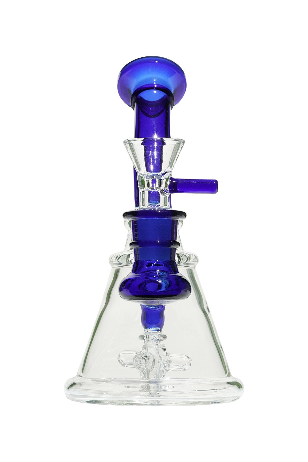 Mini Tube Bent Color Neck w/Spinner Perc 6'