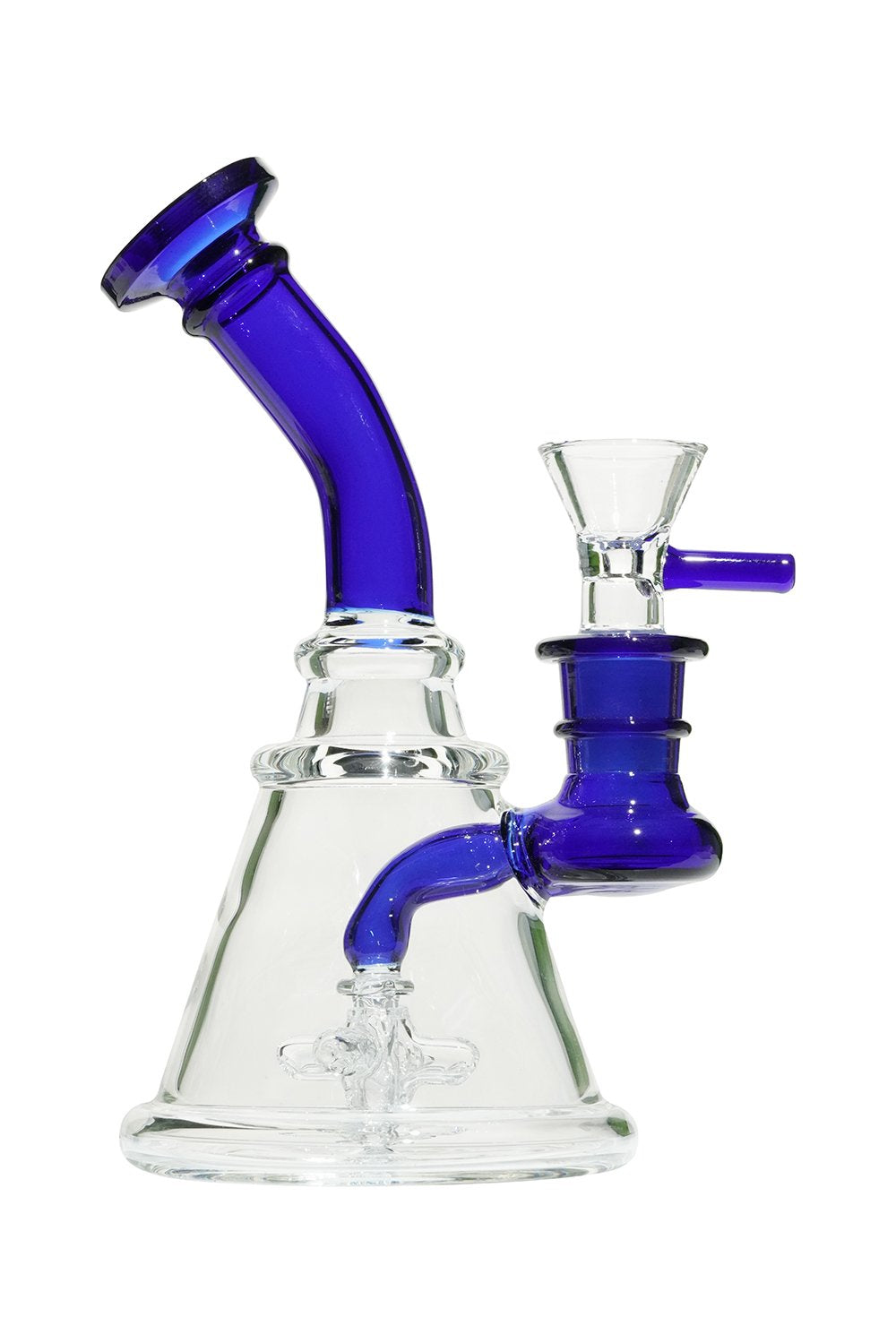 Mini Tube Bent Color Neck w/Spinner Perc 6'