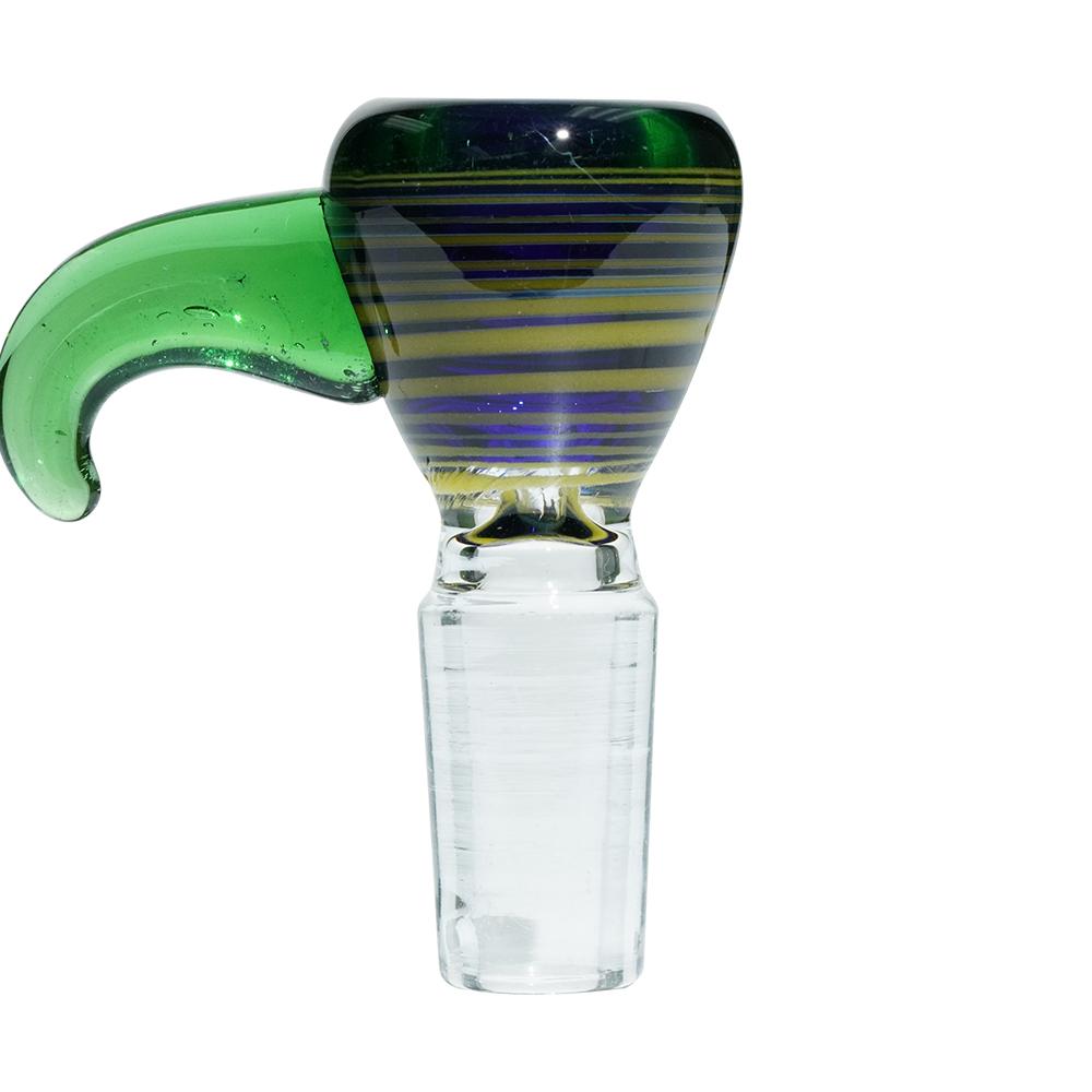 iDab Glass Horn Handle Worked 14mm Bowl Slide