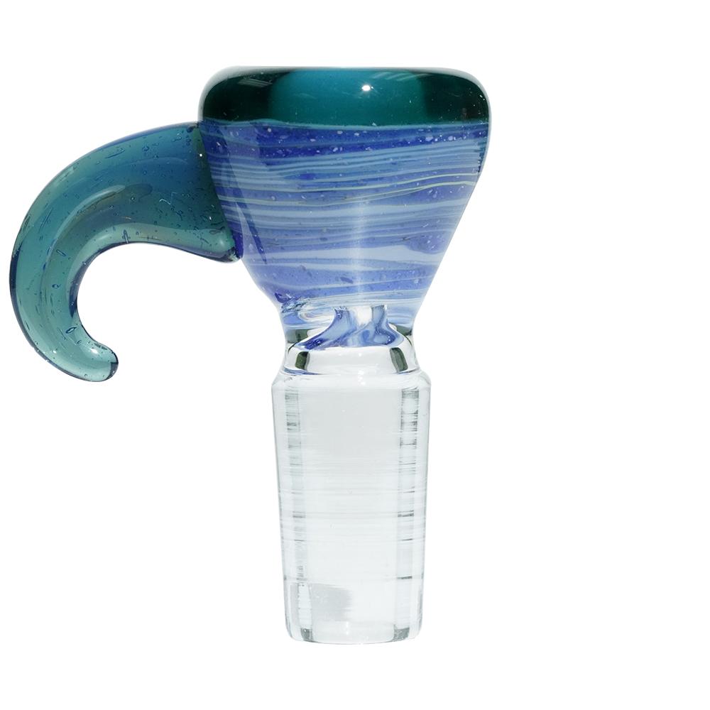 iDab Glass Horn Handle Worked 14mm Bowl Slide